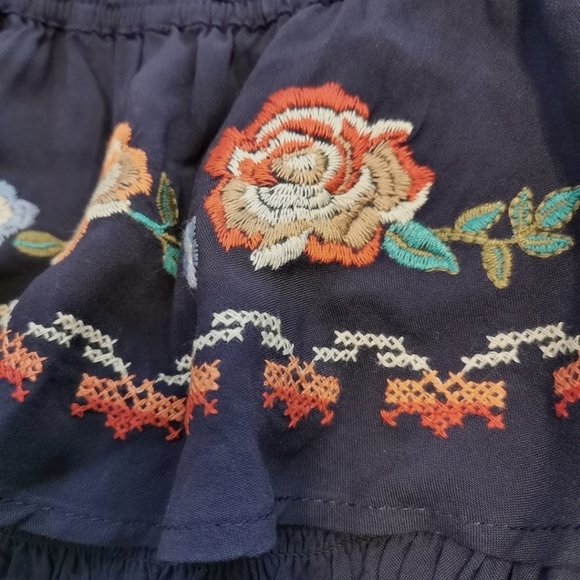NWOT Xhilaration Embroidered Ruffle Tops - Picture 3 of 8
